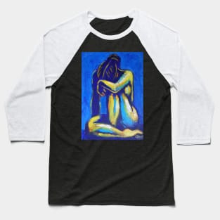 Blue Mood 4 - Female Nude Baseball T-Shirt